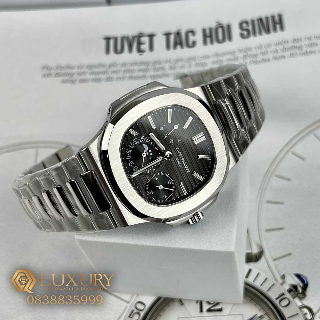 Đồng Hồ Nam Patek Philippe Nautilus 5712R Replica 11 Mặt Xám Máy Thuỵ Sỹ 40mm