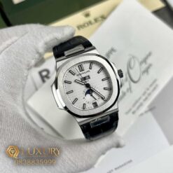 Đồng Hồ Nam Patek Philippe Nautilus 5726G Replica 11 Dây Da Mặt Trắng Xưởng GR 40.5mm