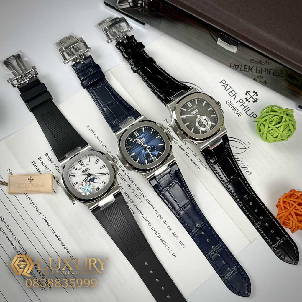 Đồng Hồ Nam Patek Philippe Nautilus 5726G Replica 1:1 Dây Da Xưởng GR 40.5mm