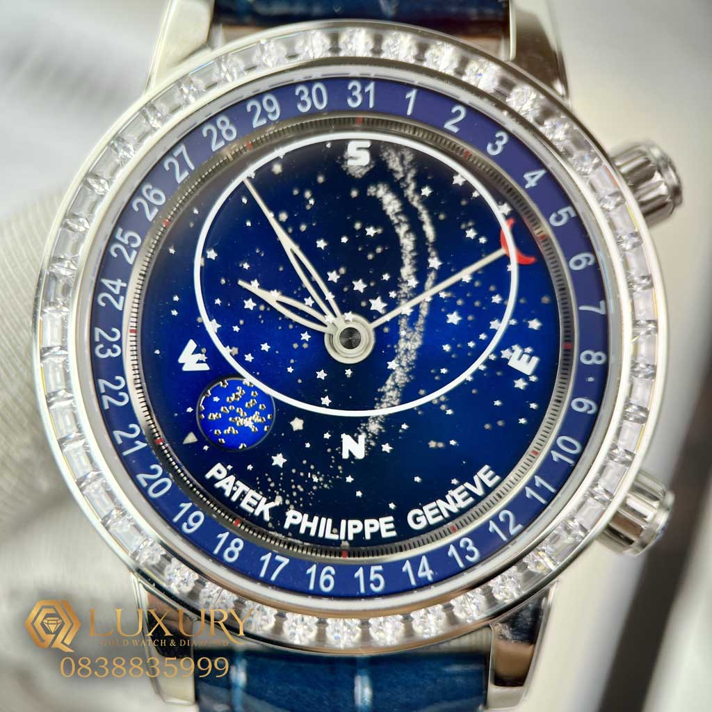 Đồng hồ Nam Patek Philippe Sky Moon Automatic màu xanh Siêu Cấp Thụy Sỹ 11 Size 44mm
