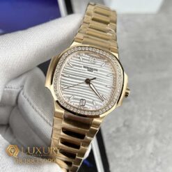 Đồng Hồ Nữ Patek Philippe Đính Đá Nautilus 7118 Replica 11 Cao Cấp Size 35.2mm