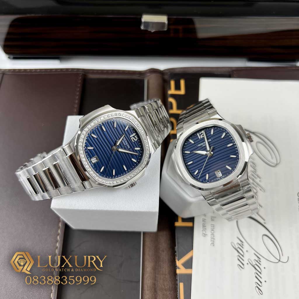 Đồng Hồ Nữ Patek Philippe Nautilus 7118 Replica 11 Dây Kim Loại Mặt Xanh Size 35.2mm