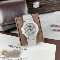 Đồng Hồ Nữ Patek Philippe Replica 11 Nautilus 7118 Đính Full Đá Swarovski 35.2mm