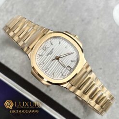 Đồng Hồ Nữ Patek Philippe Viền Vàng Nautilus 7118 Replica 11 Cao Cấp Size 35.2mm
