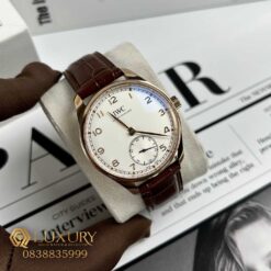 Đồng Hồ IWC Portugieser IW358306 Vỏ Vàng Hồng Dây Da Replica 11 Cao Cấp Size 40mm