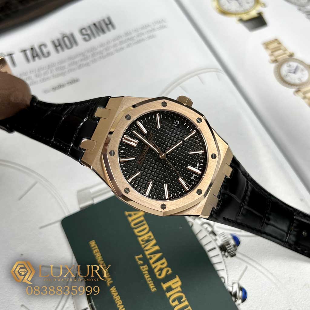 Đồng Hồ Nam Audemars Piguet Royal Oak 15500OR.OO.D002CR.01 Replica 11 Mặt Đen 41mm Đồng Hồ Nam Audemars Piguet Royal Oak 15500OR.OO.D002CR.01 Replica 11 Mặt Đen 41mm