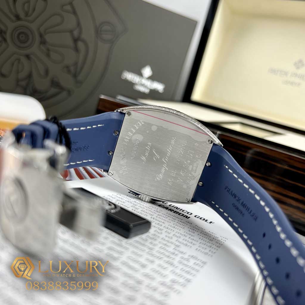 Đồng Hồ Nam Franck Muller V45 Automatic Thụy Sỹ Rep 11 Viền Đá Swarovski 44mm
