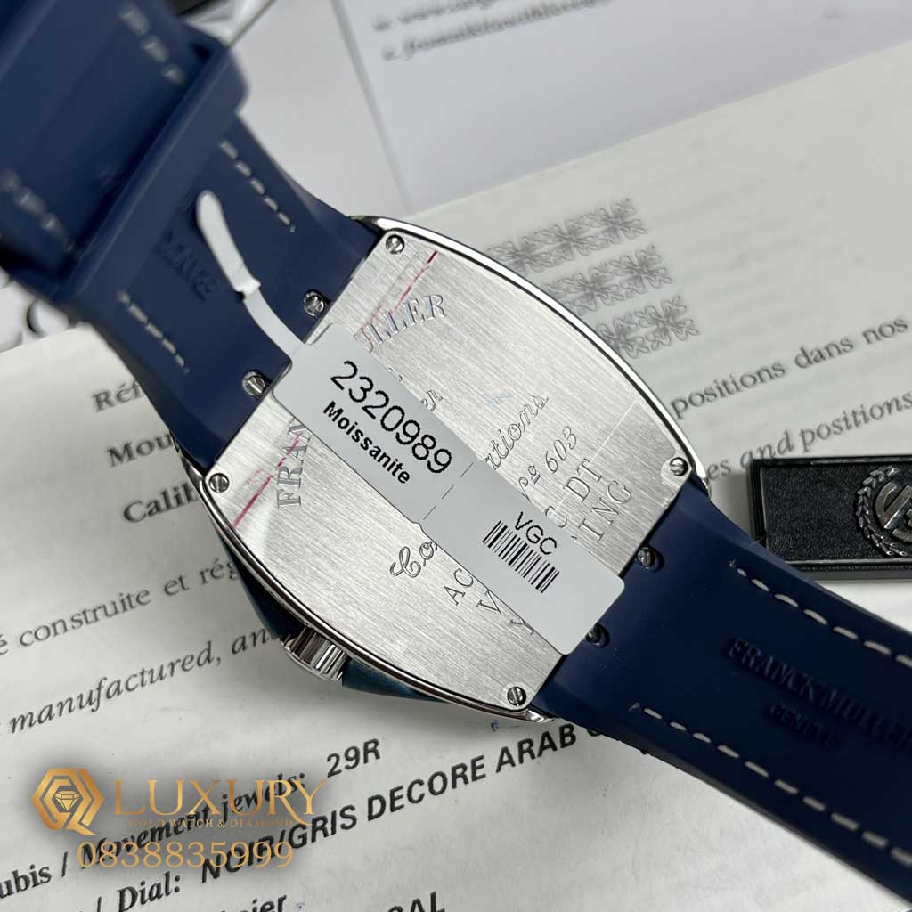 Đồng Hồ Nam Franck Muller V45 Đính Kim Cương Moissanite Full Mặt Xanh Size 44mm Đồng Hồ Nam Franck Muller V45 Đính Kim Cương Moissanite Full Mặt Xanh Size 44mm