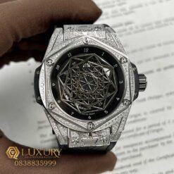 Đồng Hồ Nam Hublot Big Bang Sang Bleu Full Đá Swarovski Titanium Siêu Cấp 45mm