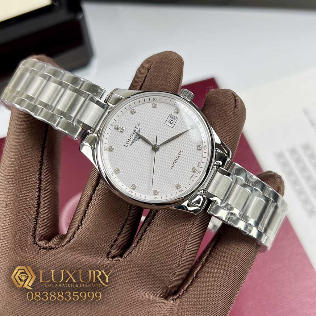 Đồng Hồ Nam Longines Master Mặt Trắng Fake 11 Thuỵ Sỹ Dây Kim Loại Size 38.5mm
