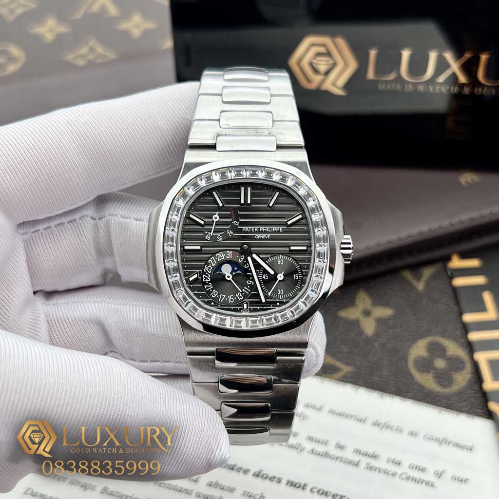 Đồng Hồ Nam Patek Philippe 5724G Nautilus Rep 11 Mặt Xám GR Factory 40mm
