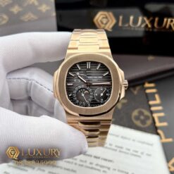 Đồng Hồ Nam Patek Philippe Nautilus 5712 Mặt Xám Rose Gold Rep 11 PPF 40mm