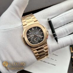 Đồng Hồ Nam Patek Philippe Nautilus 5712 Mặt Xám Rose Gold Rep 11 PPF 40mm