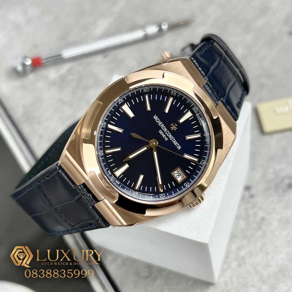 Đồng Hồ Nam Vacheron Constantin Overseas 4500V Dây Da Màu Xanh Size 41mm